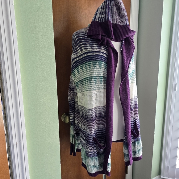 Roxy Cardigan Cozy Hoodie in bright purple - Picture 4 of 9